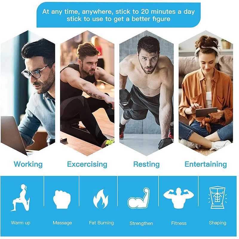 USB Recharge EMS Abdominal Muscle Stimulator Vibration Waist Abs Slimming Belt Body Home Fitness Massager for Weight Loss W250724