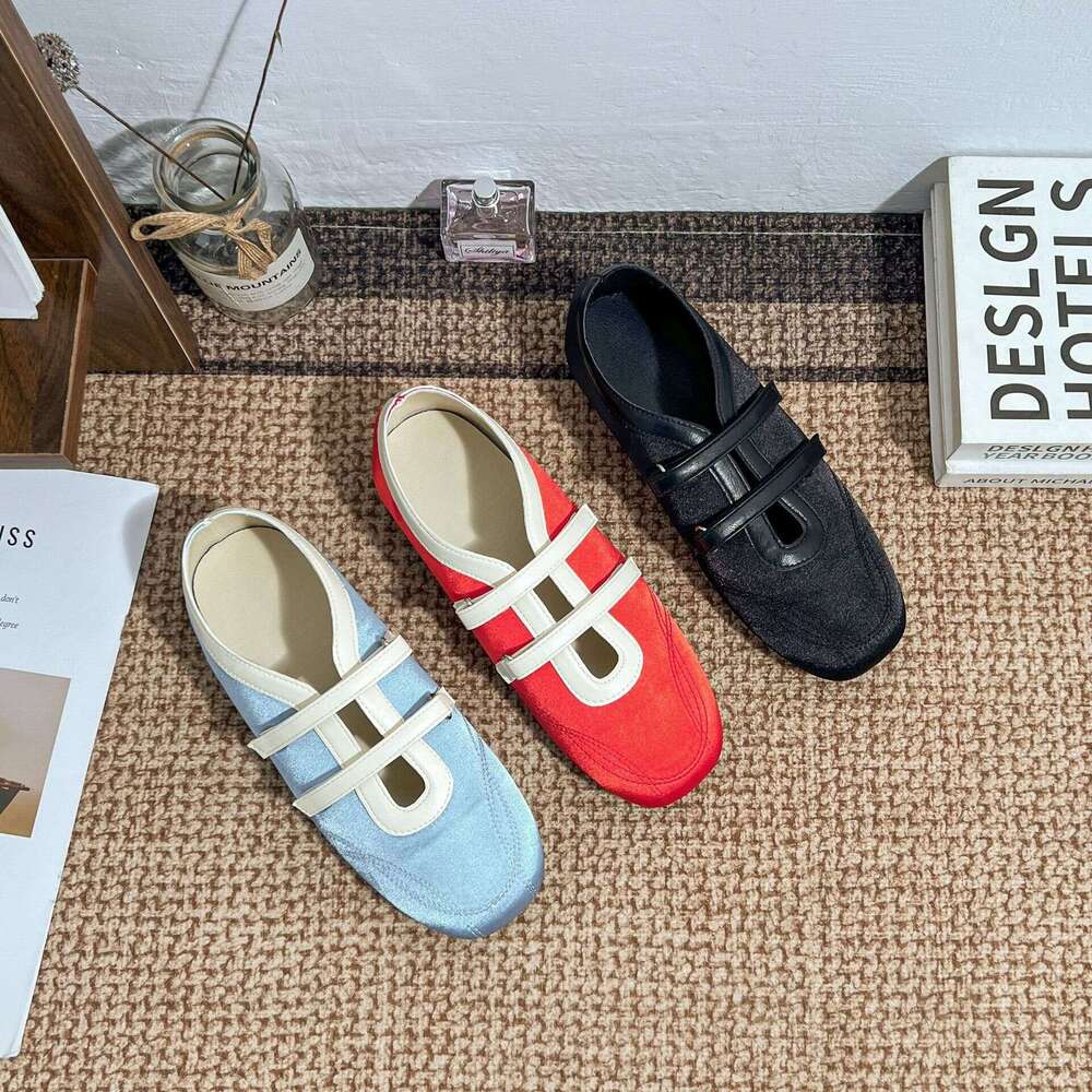 Ballet Single Satin Shallow Mouth 2025 Summer New Casual Korean Niche Shoes Women's Design Style