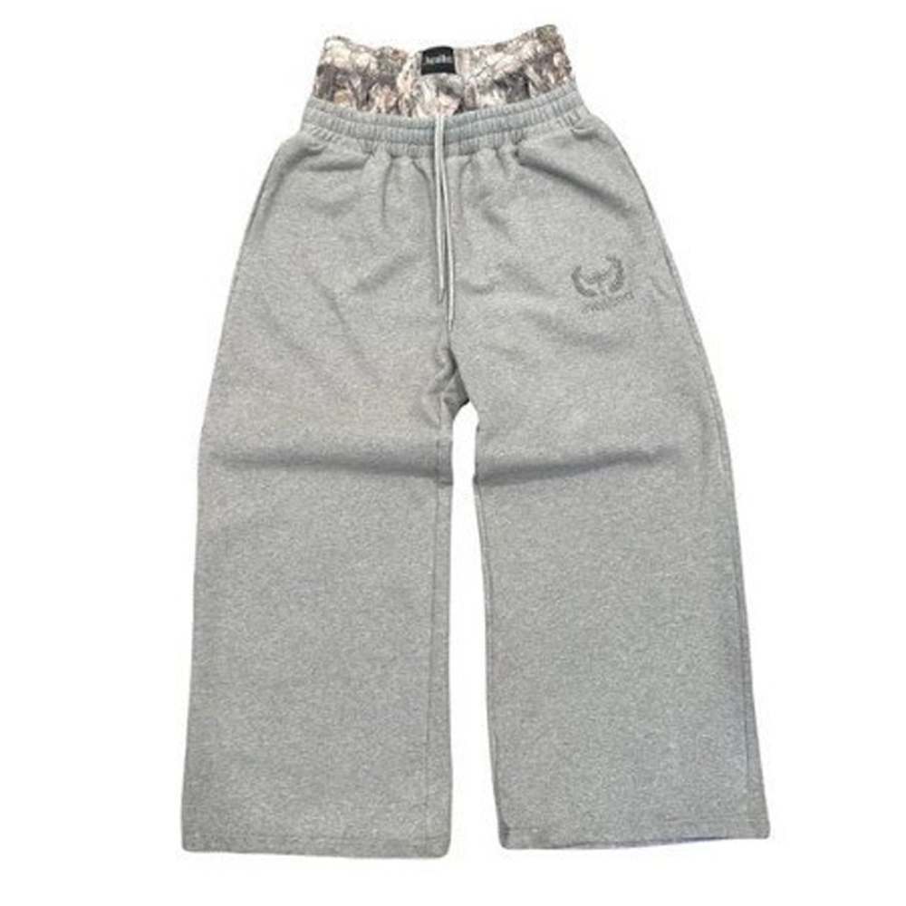 Men's Pants Double Cuffs Baggy Joggers Black Oversized Drawstring Flannel Lined Elastic Waistband Casual Streetwear Workout Daily Petite Y2K