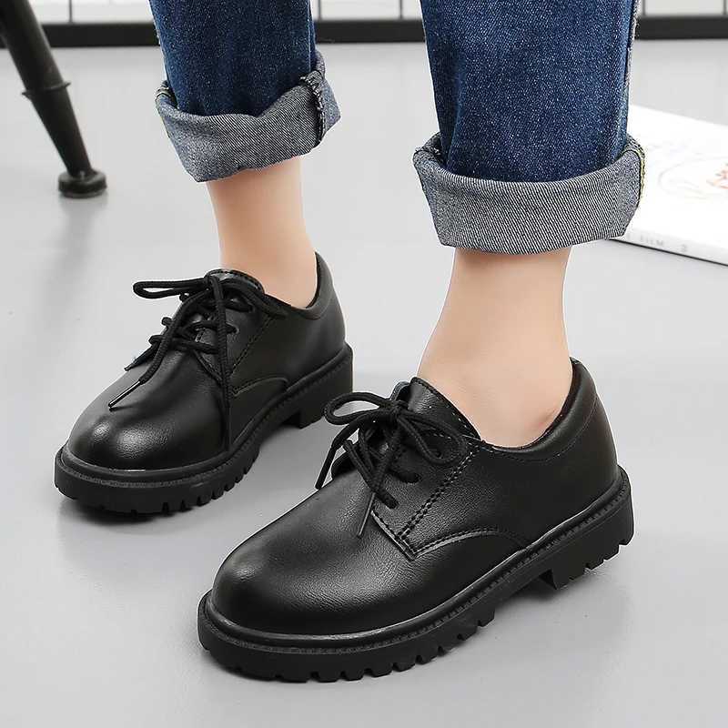 Boys Shoes Children Leather Shoes For Big Kids Teenagers Size 27-38 For Big Boy Formal Wedding Shoes British Style Simple Black XJ250724
