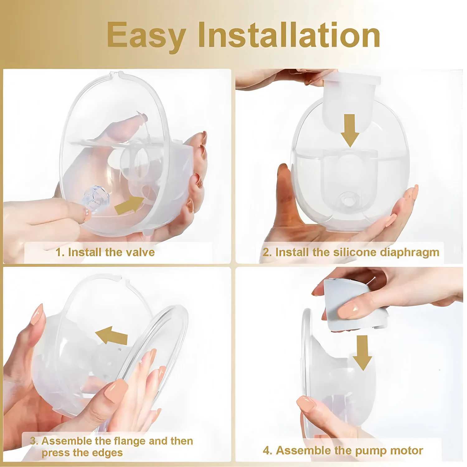 Wearable Breast Pump Electric Wearable Breast Pump Portable Wireless Breast Pump Low Noise Breastfeeding X2507241