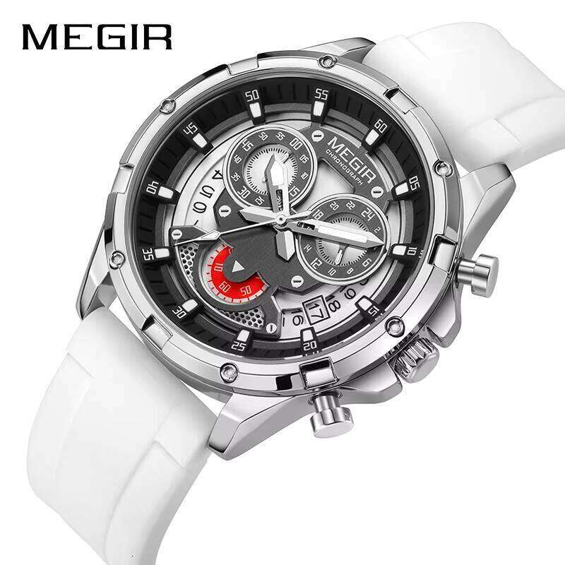 MEGIR Men's Fashion Sports Watch - 2025 Summer New Release, Waterproof, Luminous, Silicone Strap - Bulk Wholesale Watch