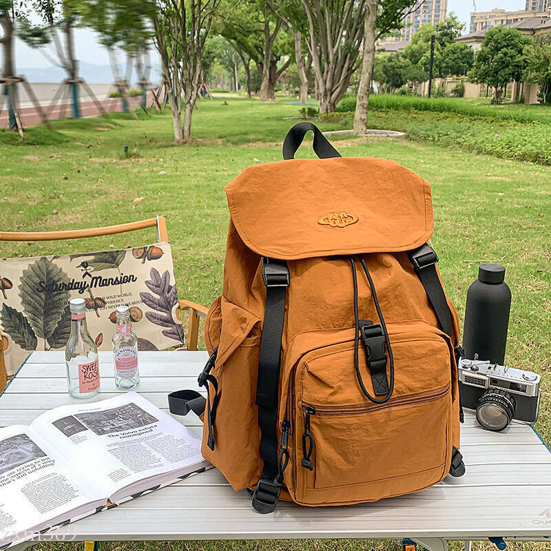 Workwear Style Men, High School and College Students, Outdoor Hiking Backpack for Women, Large Capacity Travel Backpack, Trendy Double Shoulder Bag