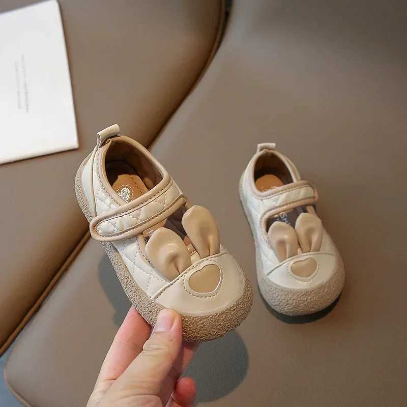 Girls Shoes New Children Princess Black White Flats Spring Autumn Fashion Soft-soled Baby Bow Fashion Footwear Size 21-30 XJ250724