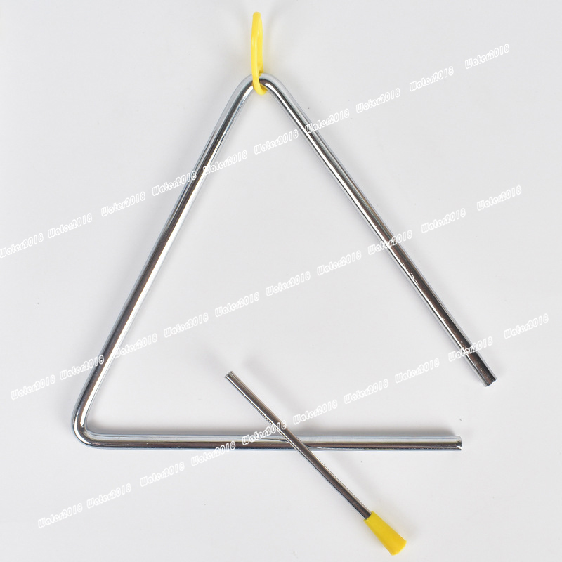 Superior Sound Quality Musical Steel Triangle Percussion Instrument With Striker 4inch 5inch 6inch 7inch
