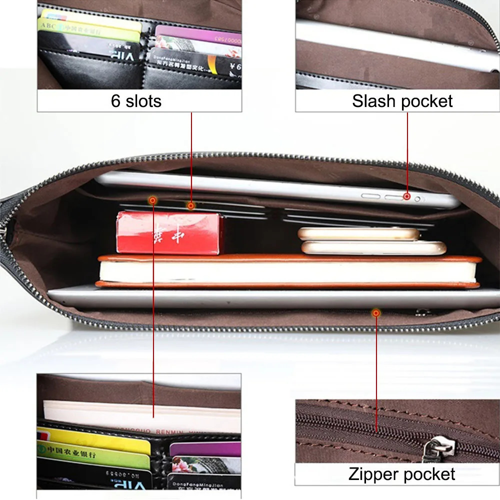 Mens handbag mens bag zipper wallet envelope bag Oxford cloth casual wrist bag 250723