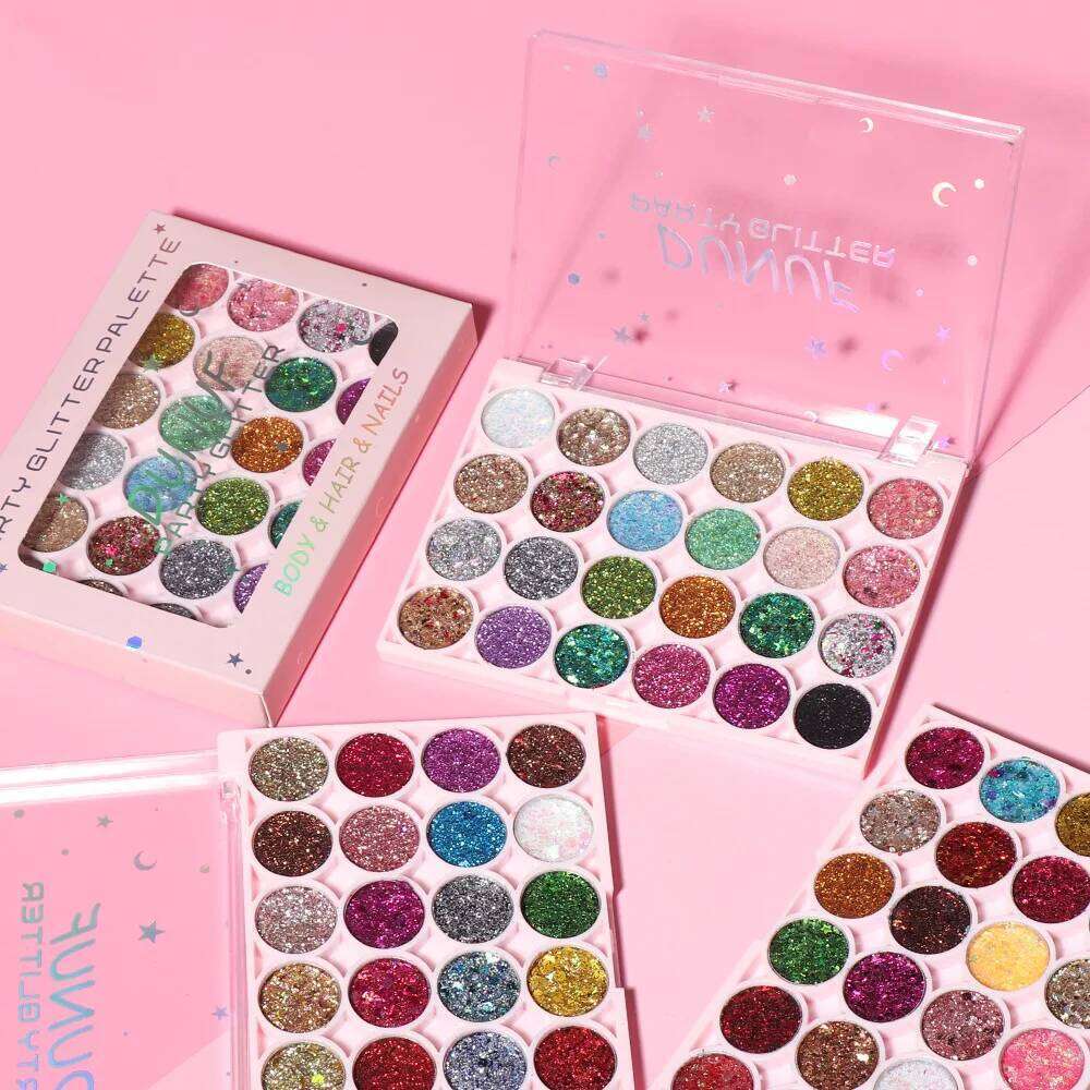 24 Colors Body Face Glitter Gel Palette Waterproof Eye Hair Loose Sequins Eyeshadow ltifunctional Party Deco Makeup Cosmetics X250723