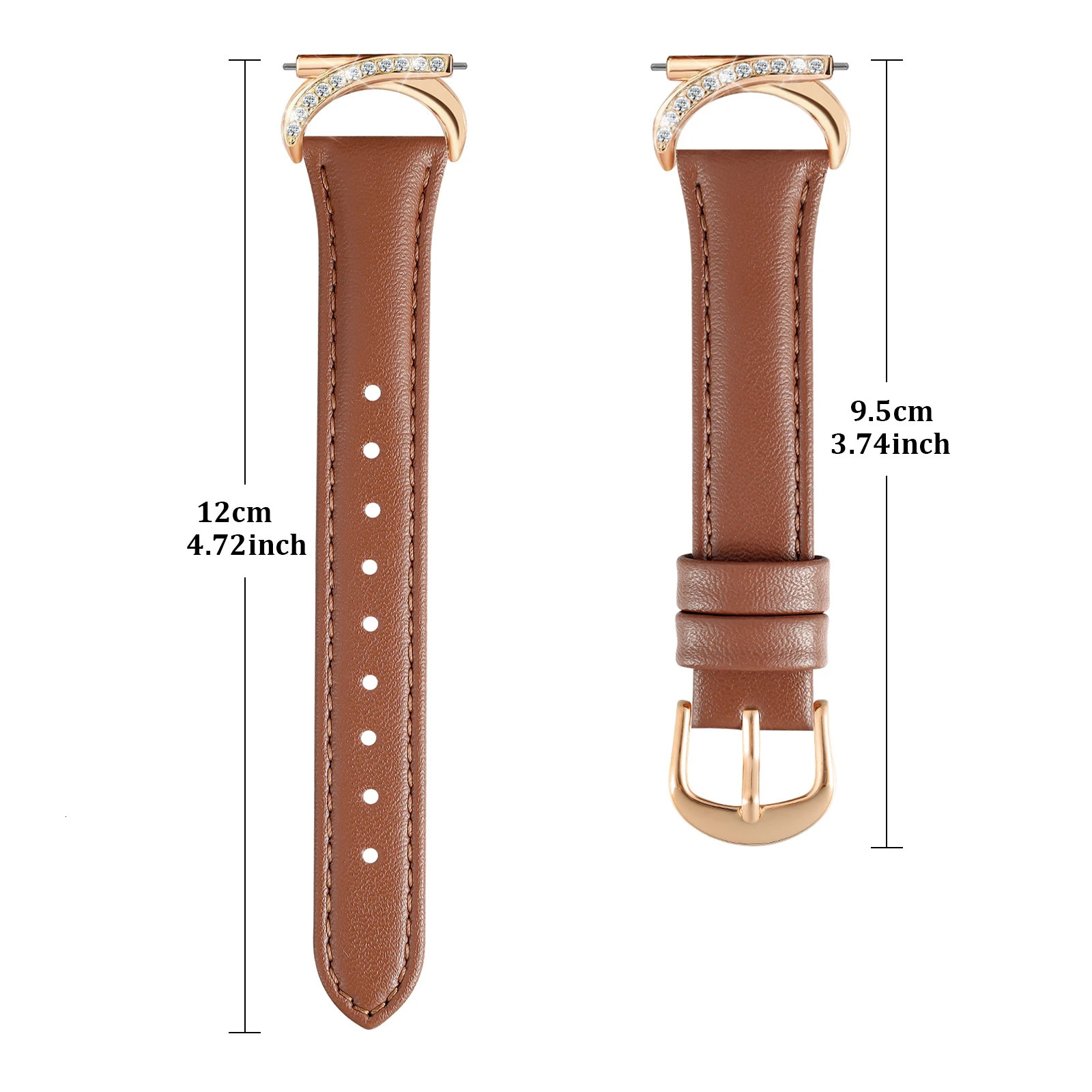 Leather strap compatible with Watch 7/6/5/4 Classic strap 40/42/44/43/45/46/47mm Stylish 20mm strap for women 250723