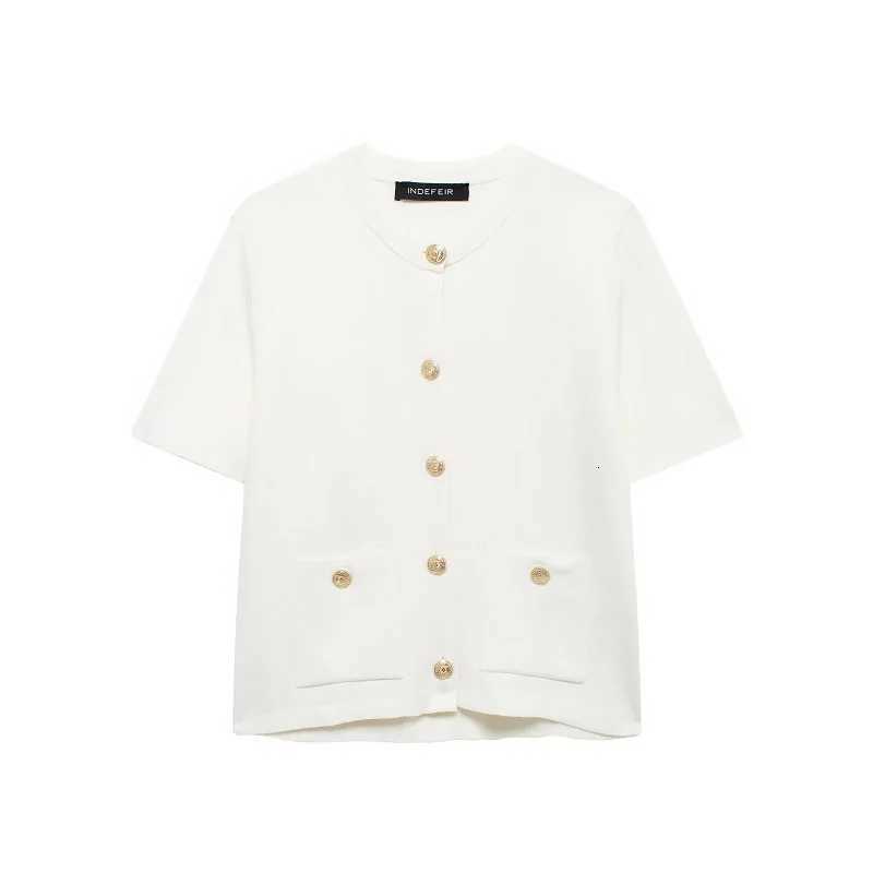 2024 Spring Autumn Elegant Short Sleeve Knitted Outerwear for Women Elegant Short Sleeve Jacket Coat Ladies Fashion Casual White Rosered Knit Coat X25
