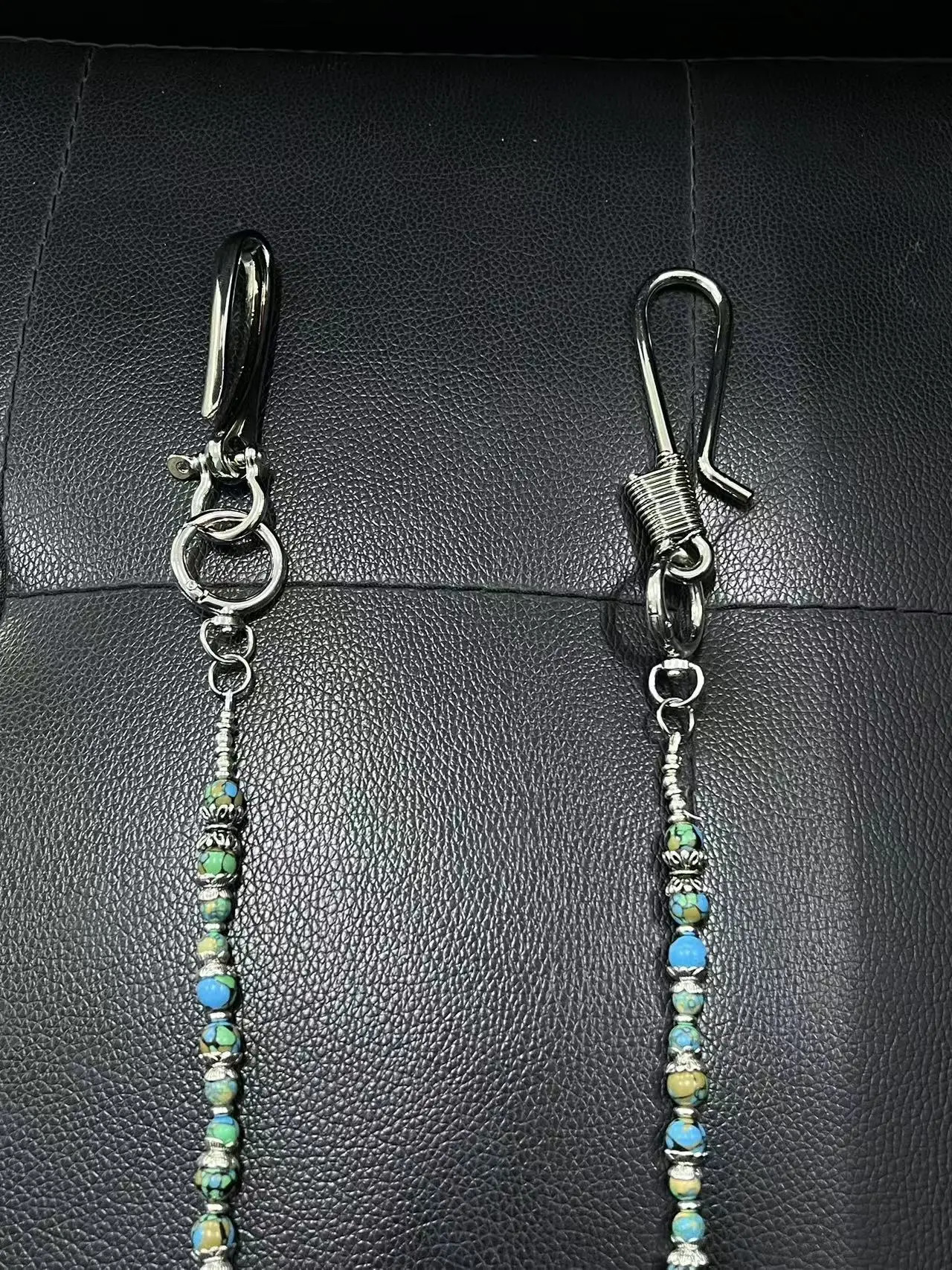 Original Handmade Pants Chain Beads American Turquoise Punk Style Czech Beads Cleanfit Cross Jeans Accessories 250722