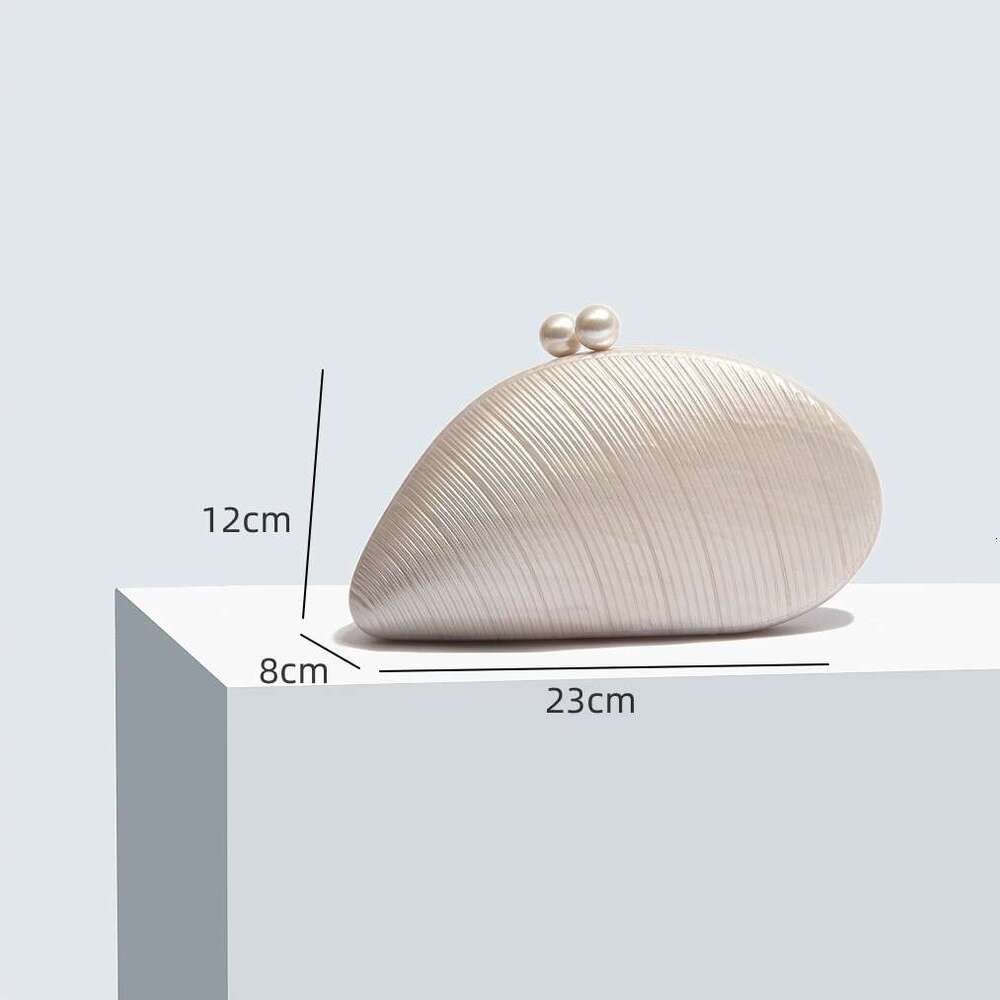 Designer Luxury Evening Diamond Evening for Women New Single Shoulder Crossbody Irregular Shell Acrylic Bag Fashionable Wedding Clutch