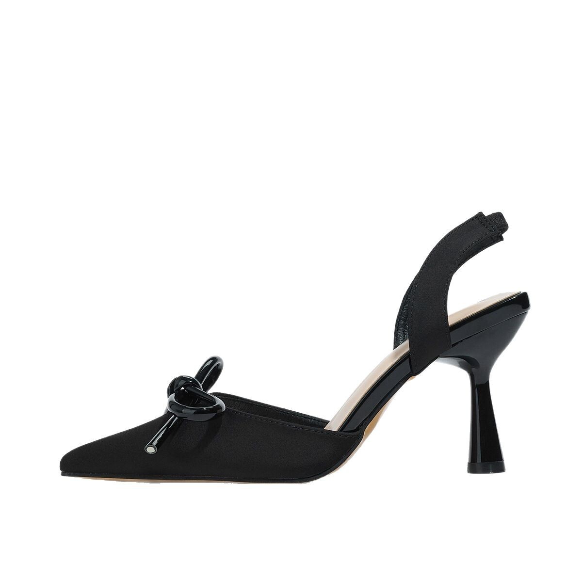 Designer sandals Pointed Toe Bow High Heels 2025 New Fashion Versatile Backless Stiletto Single Shoes Women