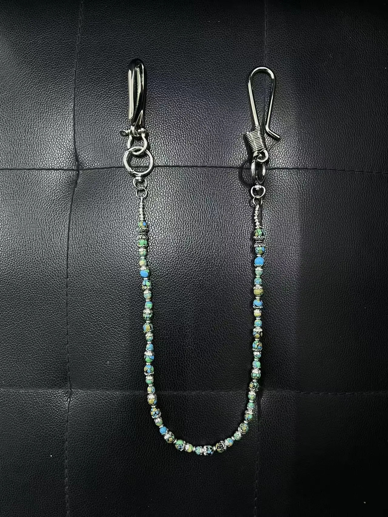 Original Handmade Pants Chain Beads American Turquoise Punk Style Czech Beads Cleanfit Cross Jeans Accessories 250722