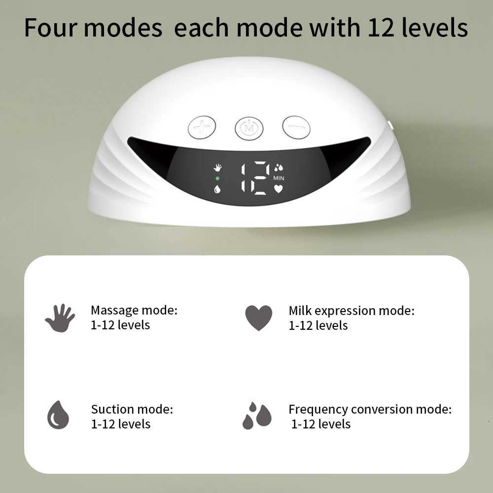 210ML Large Capacity Hands-Free Electric Portable Breast Pump BPA-Free with LED Display 4 Modes 12 Levels X2507241