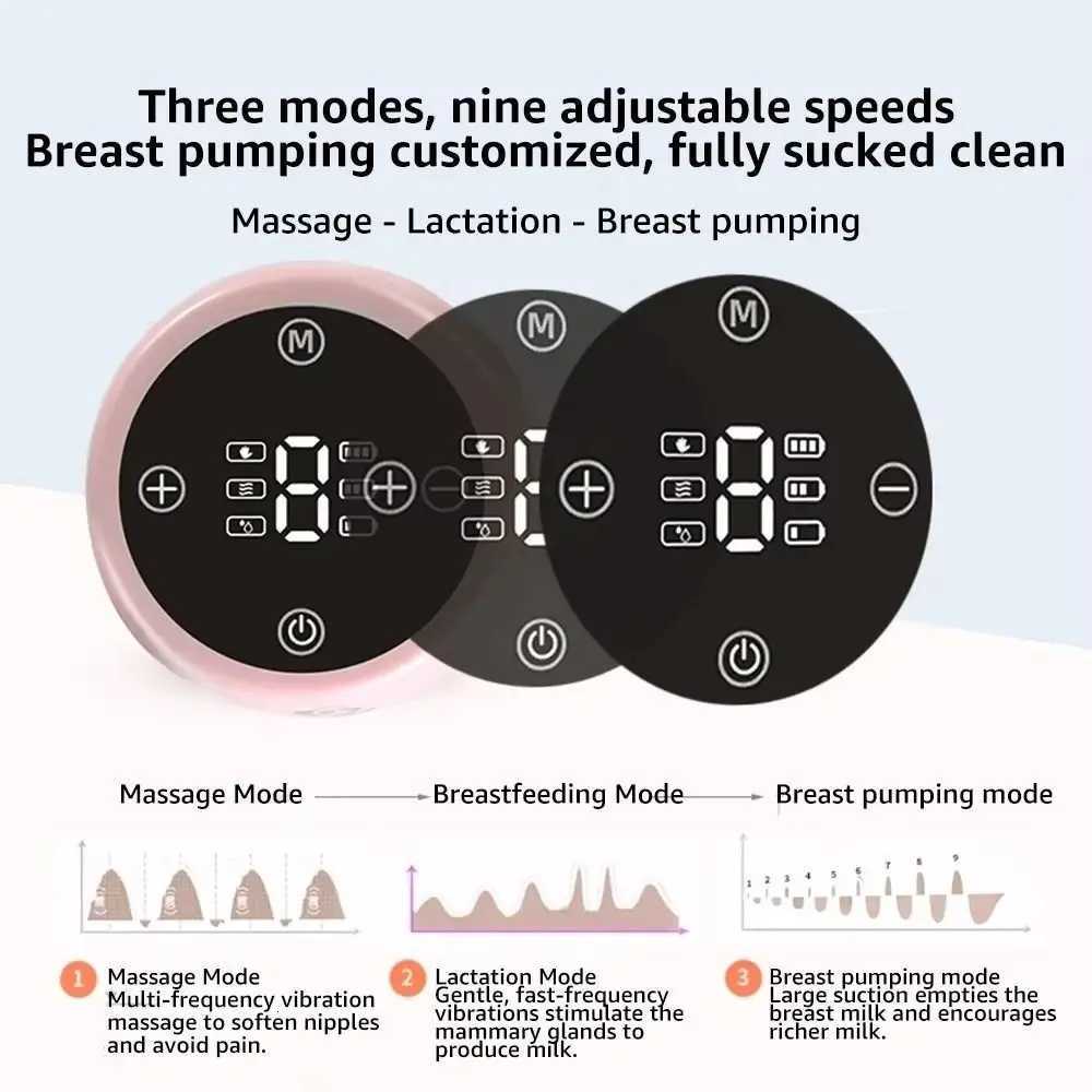 Electric Breast Pump Intelligent Integrated Silent Breastmilk Pump High Suction Massage Painless Breast Milk Bottle X250724