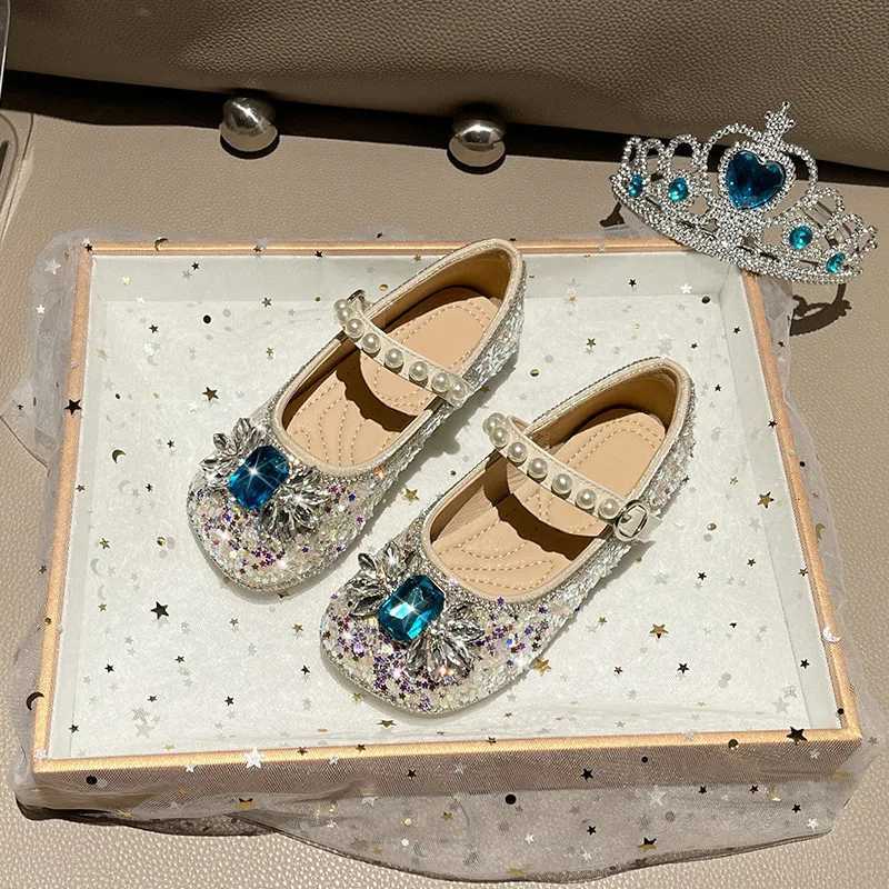Girls Princess Shoes Autumn New Girls Single Shoe Fashion Girl Flat Shoe Anti Slip Child Leather Shoes Versatile Girls Shoes XJ250724