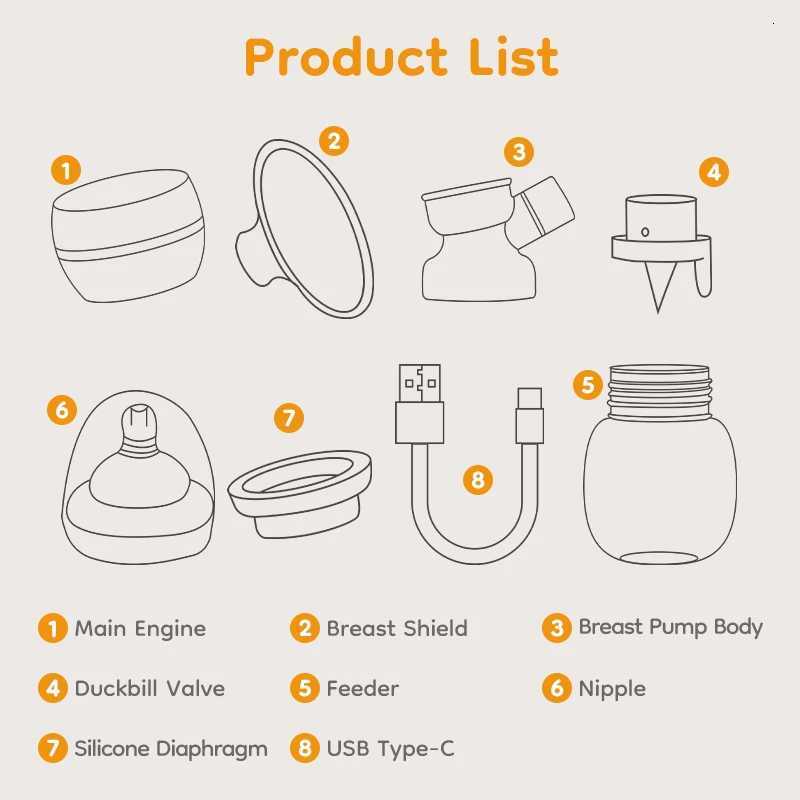Electric Breast Pump Wearable Electric Breast Pump Milk Extractor Collector Portable Hands Free Silent Comfort Breast BPA-free X250724