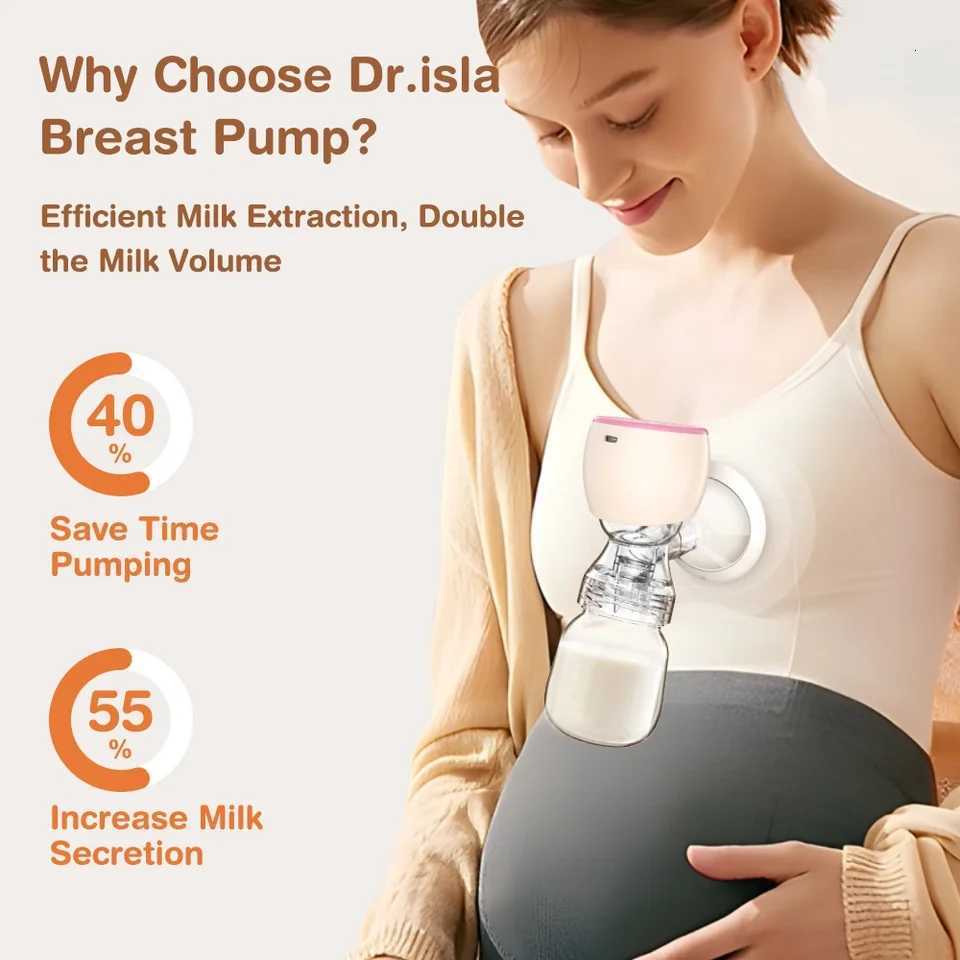 Electric Breast Pump Low Noise With Night Light 180ml Milk Bottle Intelligent Integrated High Suction Breast Pump X250724
