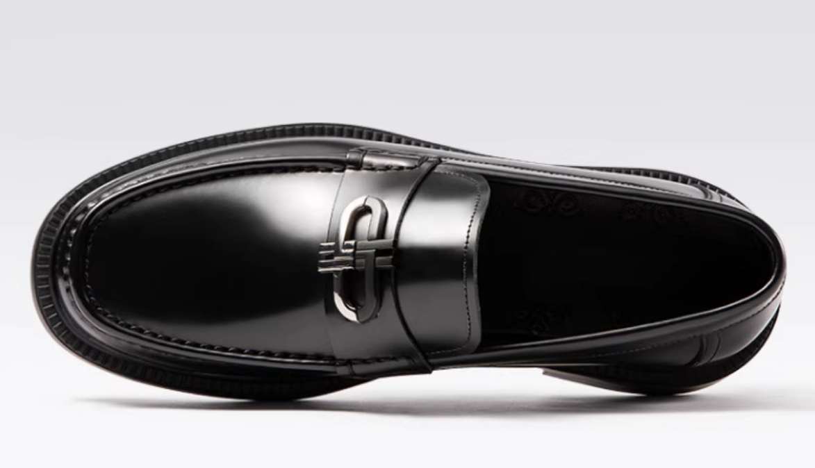 New thick-soled leather shoes for men's round toe British leather heightening and high-end handmade business men's shoes