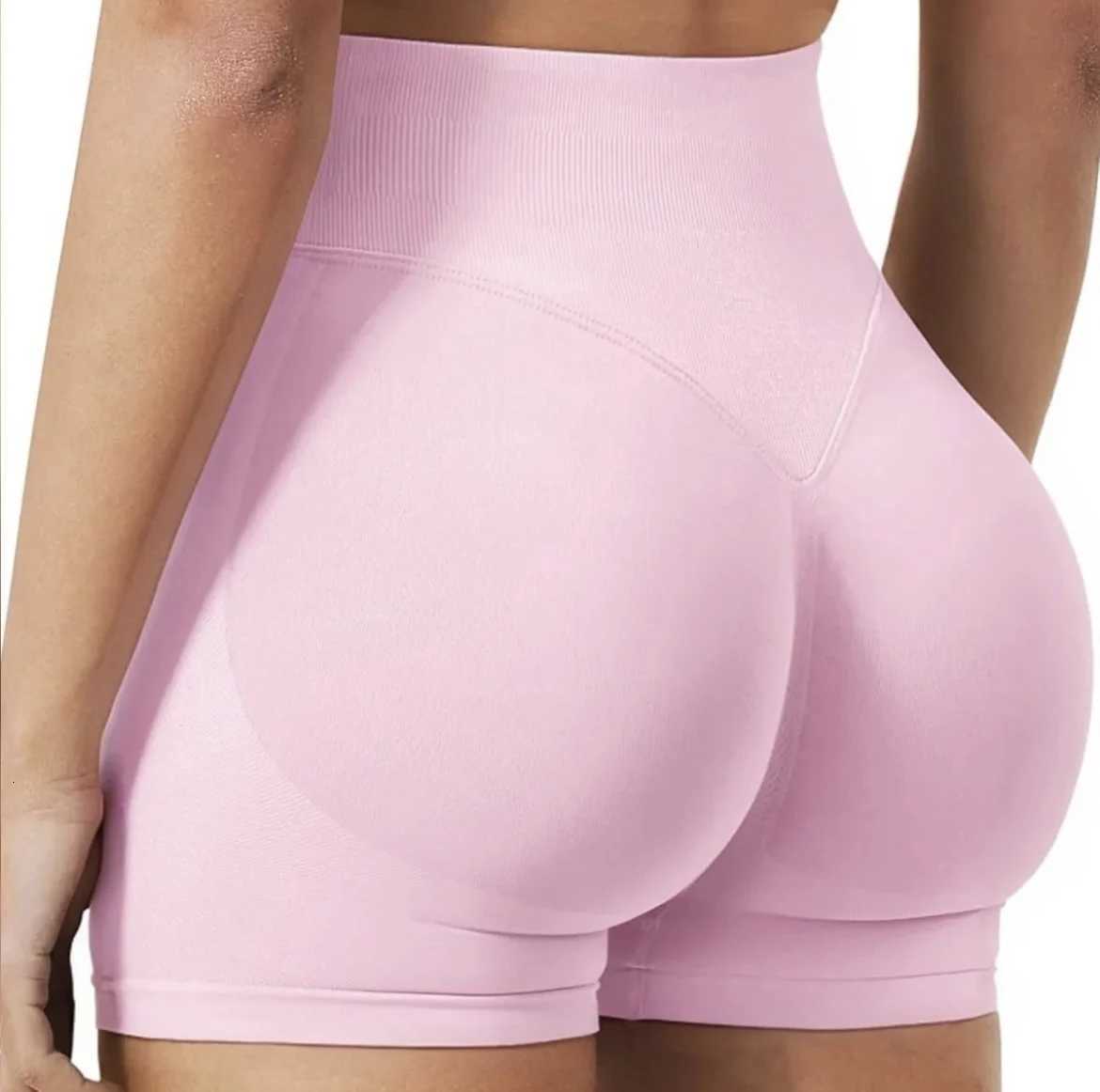 Summer Womens High Waist Yoga Shorts Fitness Shorts High Elasticity Training Peach Hip Lifting Exercise Three Point Gym Shorts XJ250724