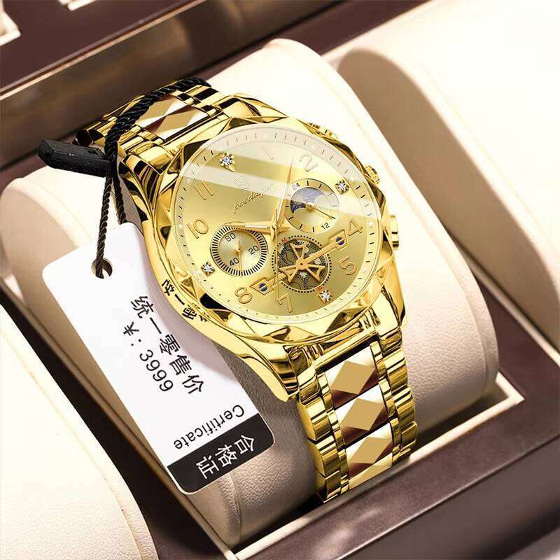 DHwatches POEDAGAR 972 Golden Reloj Montre Business Original Fashion Luminous Dial Wrist Watch for Men