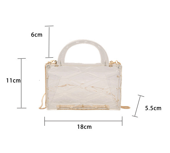 Designer Bag Women's Bag 2025 New Fashionable Transparent Handbag Luxury Bag Chain Shoulder Crossbody Bag