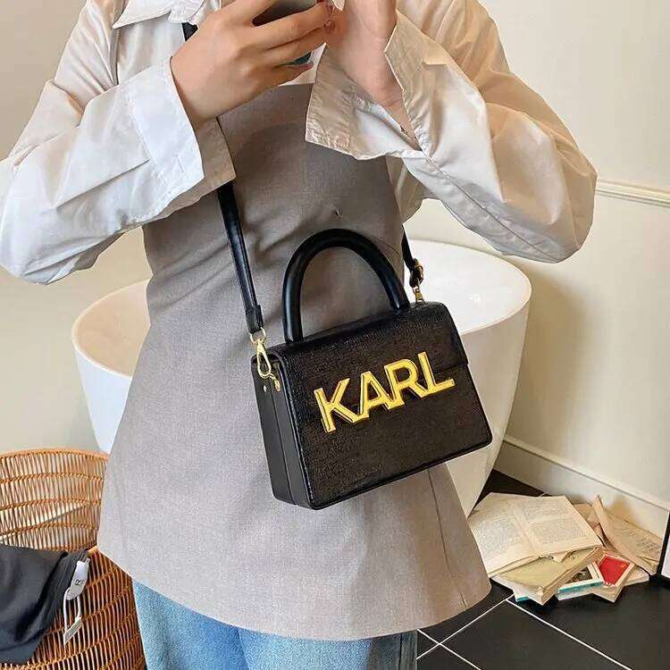 Crocodile-Emed Shoulder Bag- Soft Leather Square Messenger with Color-Block Design for Office/Date Night/Travel