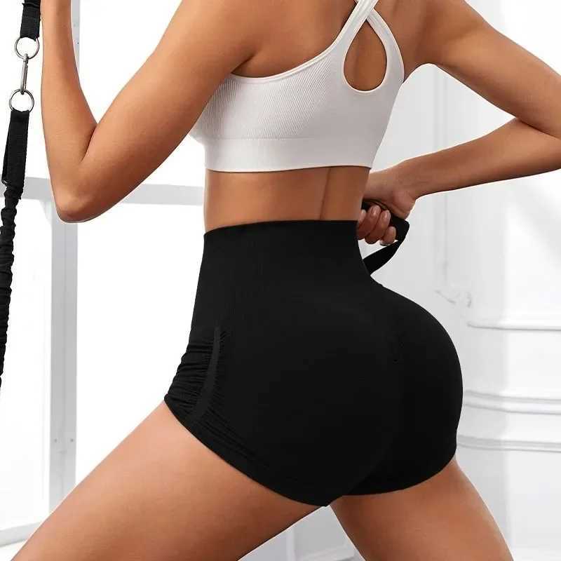 Womens Seamless Yoga Booty Shorts High Waist Butt Lifting Workout Hot Shorts Summer New Sport Shorts for Gym Running Cycling XJ250724