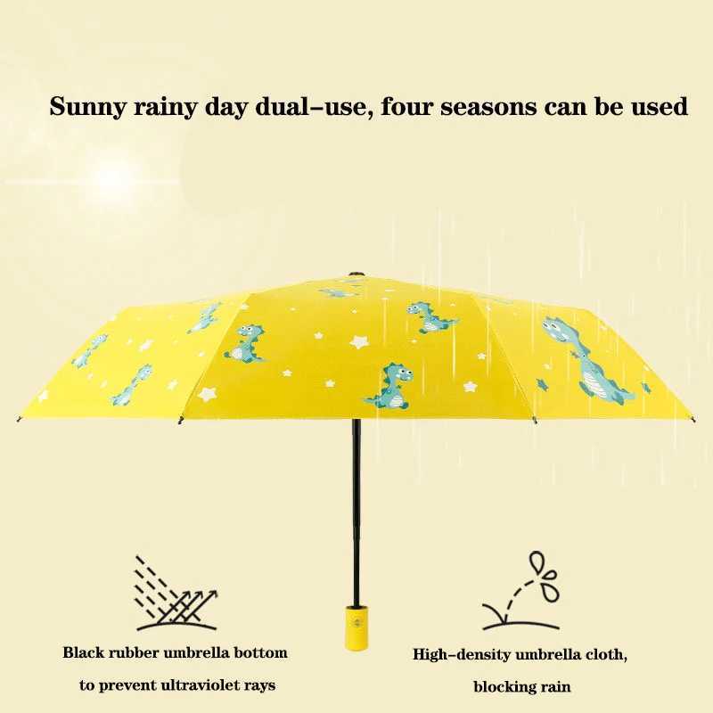 ute Dinosaur Umbrella Automatic Umbrella Portable Folding Umbrella sunshade umbrella Business Umbrella For Boys And Girls R250724