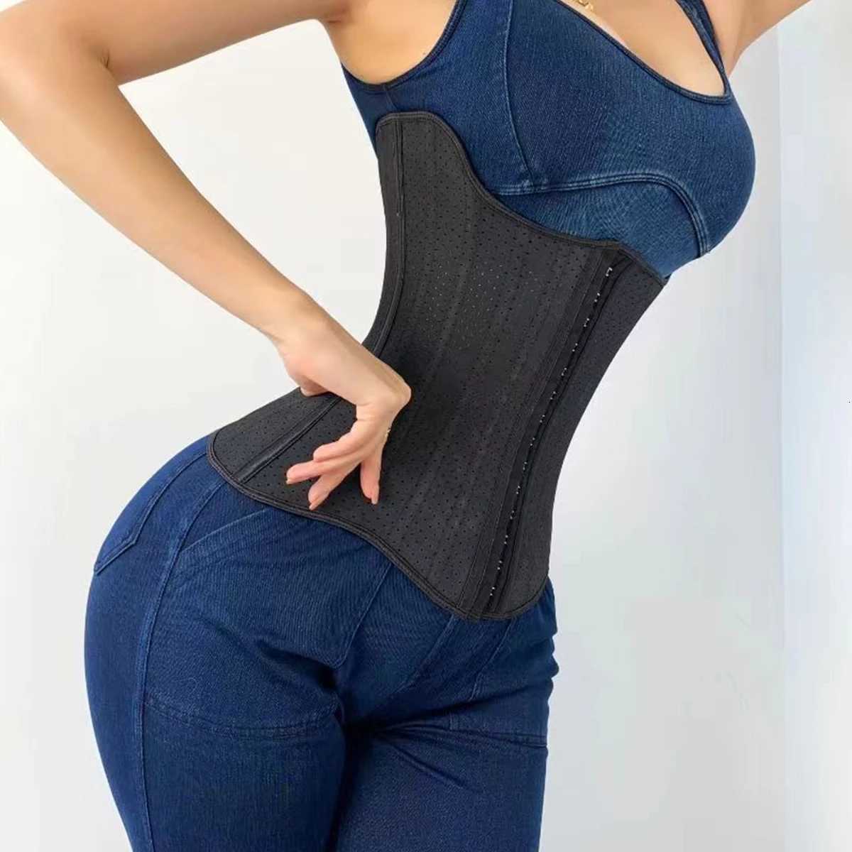 Latex Body Shaper Belt for Women Three-Breasted Buckle Waist Fitness Compression Belt High Elastic Shaping Waist W250724