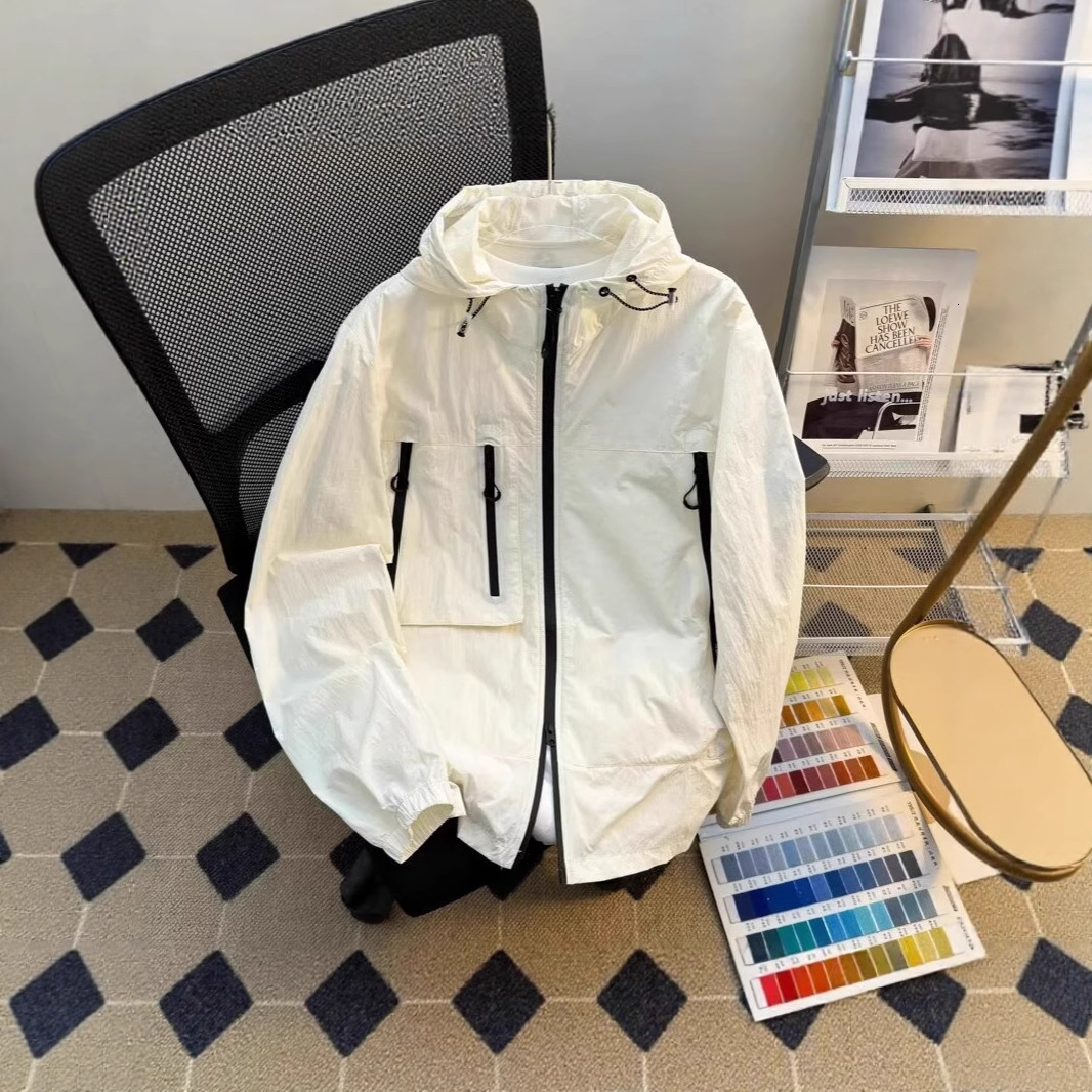 Couple Versatile Sports Summer Jacket Unisex Hooded Top Casual Lightweight Jacket Sun Protection Clothing KB