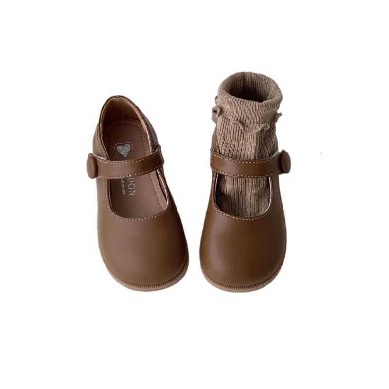 Children Leather Shoes Black Brown Princess Mary Janes Round Toe Little Girl Single Shoes Soft Sole Shallow Kids Dress Shoes XJ250724
