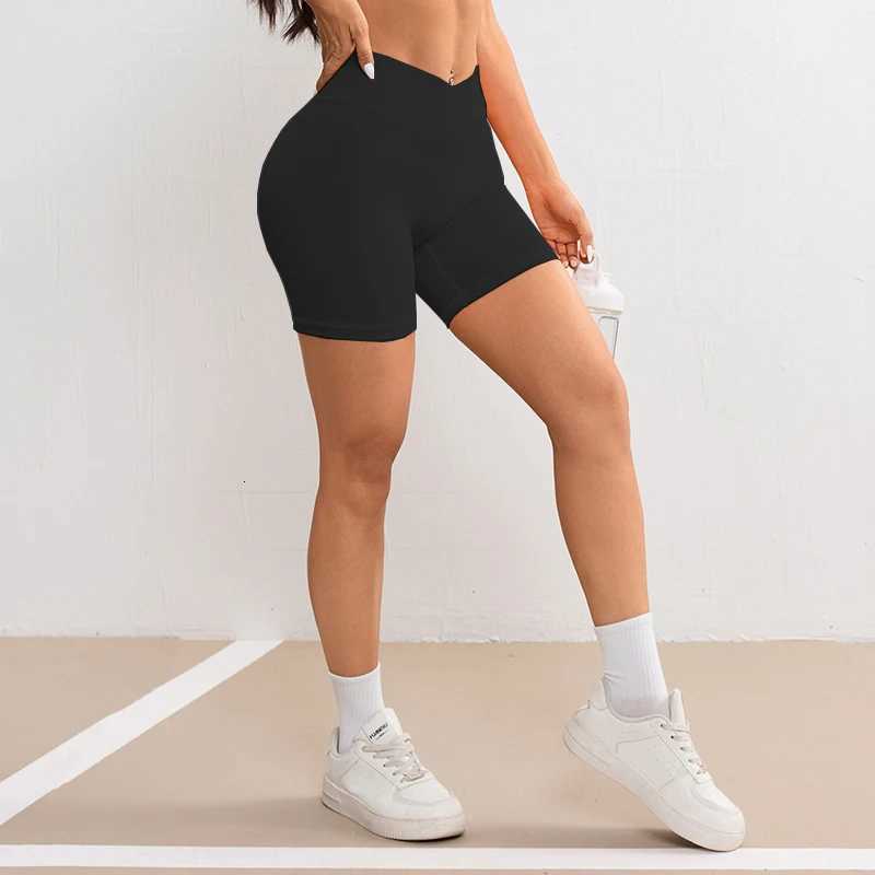 Women V Cross Waist Yoga Shorts 3.5 Workout Shorts Running Fitness Sports Shorts XJ250724