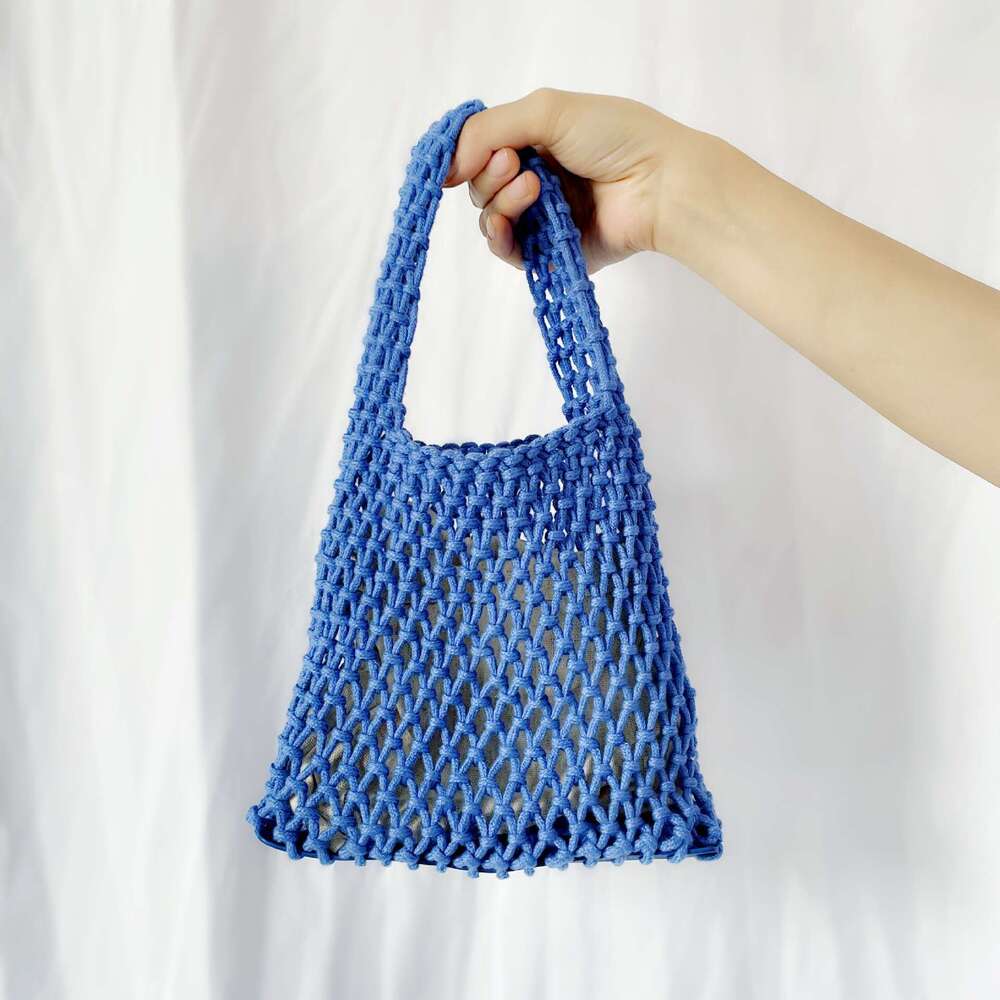 Spring Summer New for Women Korean Version Handmade Niche Fashion Handbag Hollow Versatile Woven Shoulder Women's Bag