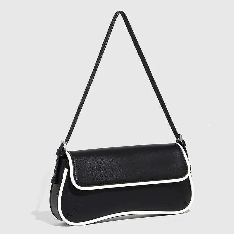 2025 New Vintage PU Leather Saddle Armpit Designer Women Commuting Flip Simple Retro Shoulder Bag And Wallet