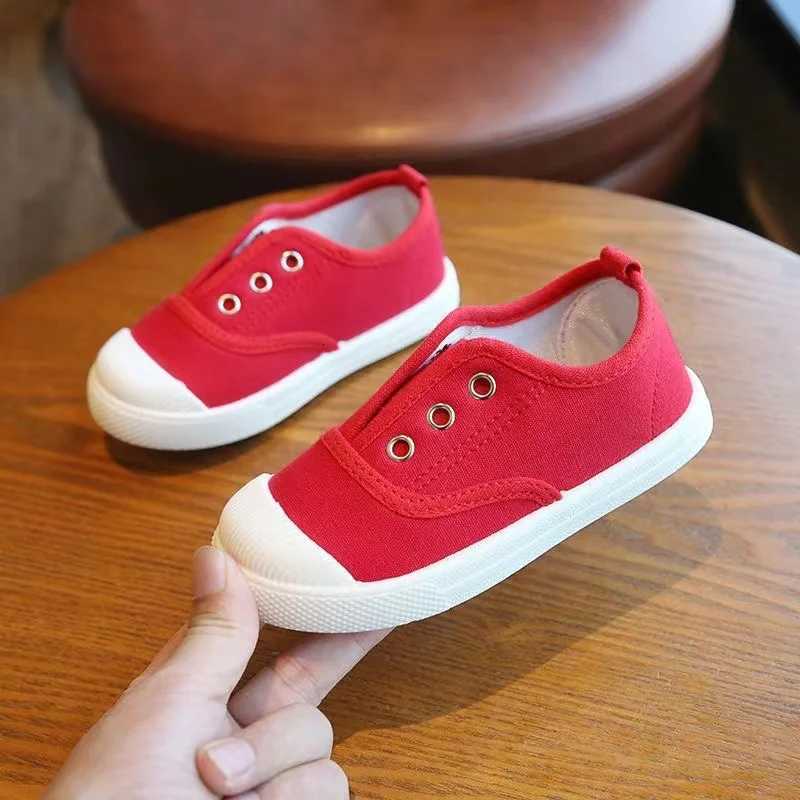 Real Photo Childrens Mesh Breathable Red Gray Black White Yellow Blue Canvas Shoes Boys Sneakers Girls Indoor Flats ShoesXJ250724