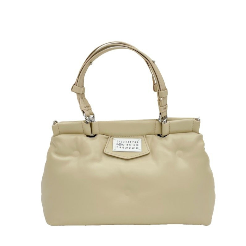 Sheepskin Embossed Sponge Fashionable Ladies Handbag Tote Single Shoulder Genuine Leather Women's Bag