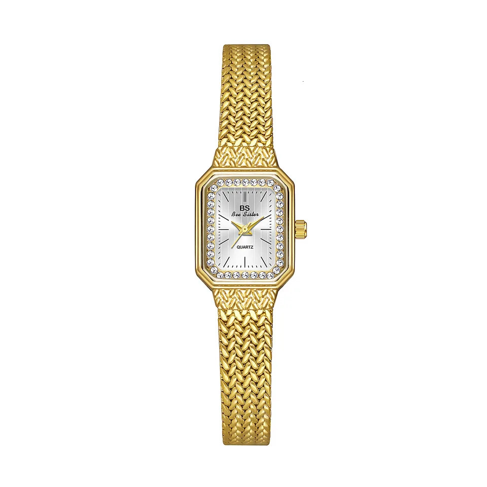 Fashion Watches For Womens Gold Classic Square Rhinestone Ladies Watch Quartz Waterproof Wristwatches Women Dress Clock 250723
