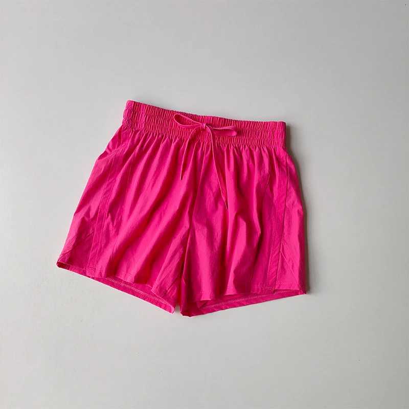 Summer Sports Shorts High Waist Tight Fake Two-piece Anti-exposure Outdoor Fitness Yoga Running Three-point Training Pants XJ250724