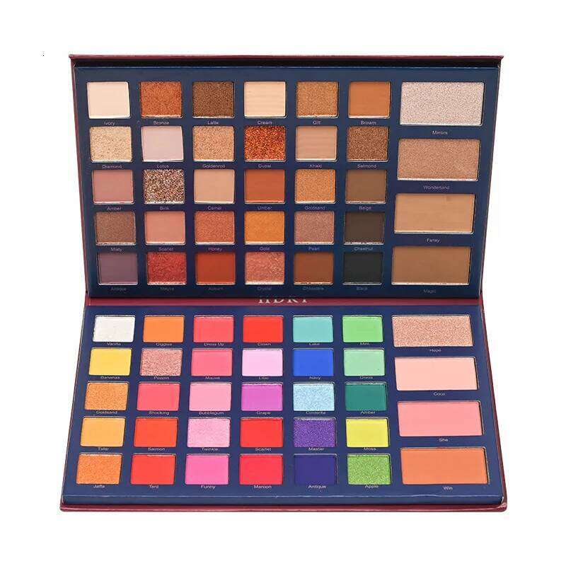 68-Grid Red Eyeshadow Palette ple Glitter Pearlescent Matte Shadow Shimmer Makeup Long Lasting Women Beauty Eye Cosmetics X250723 X25