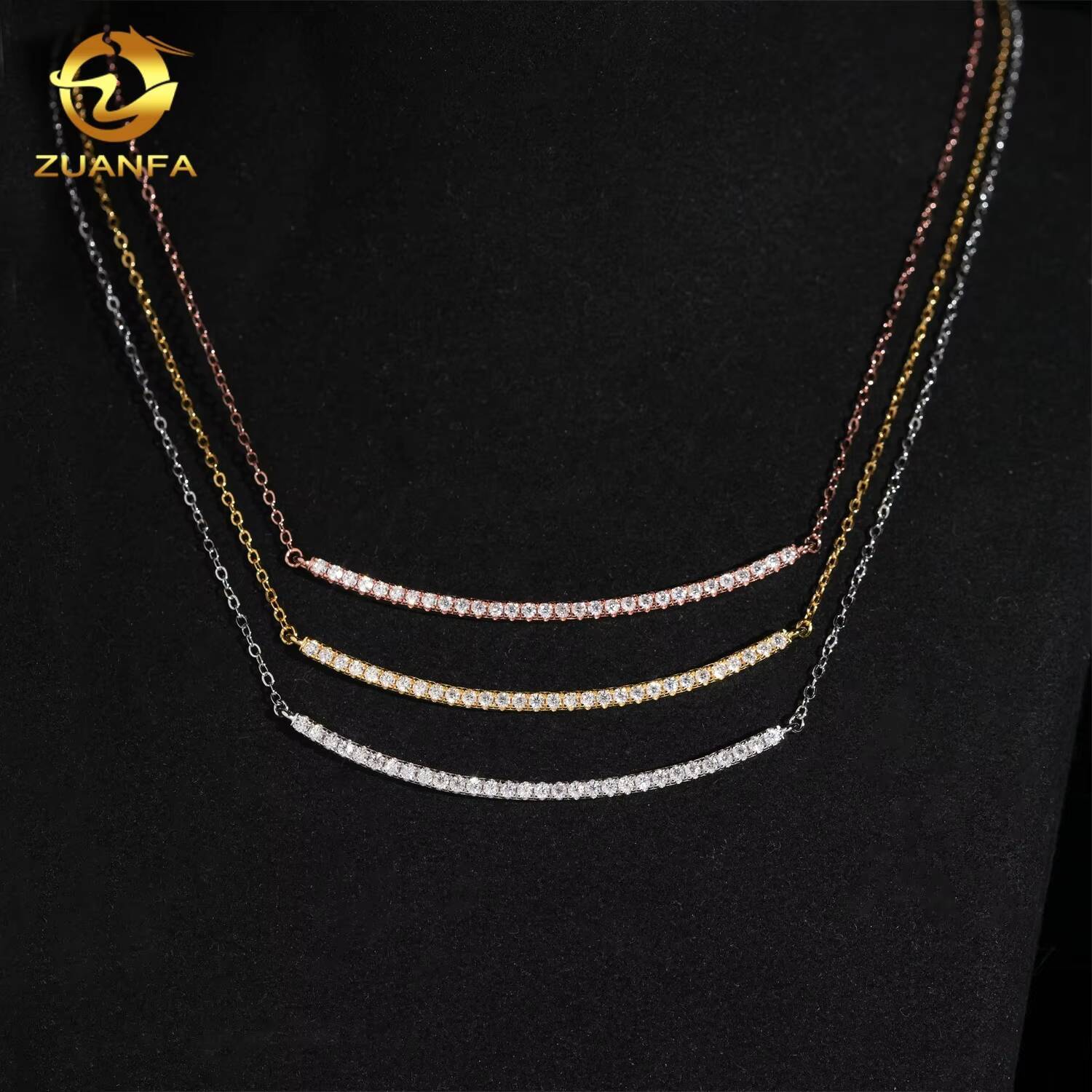 Women Jewelry GRA Certificate 925 Sterling Silver Elegant Pretty Moissanite Pendant Necklace