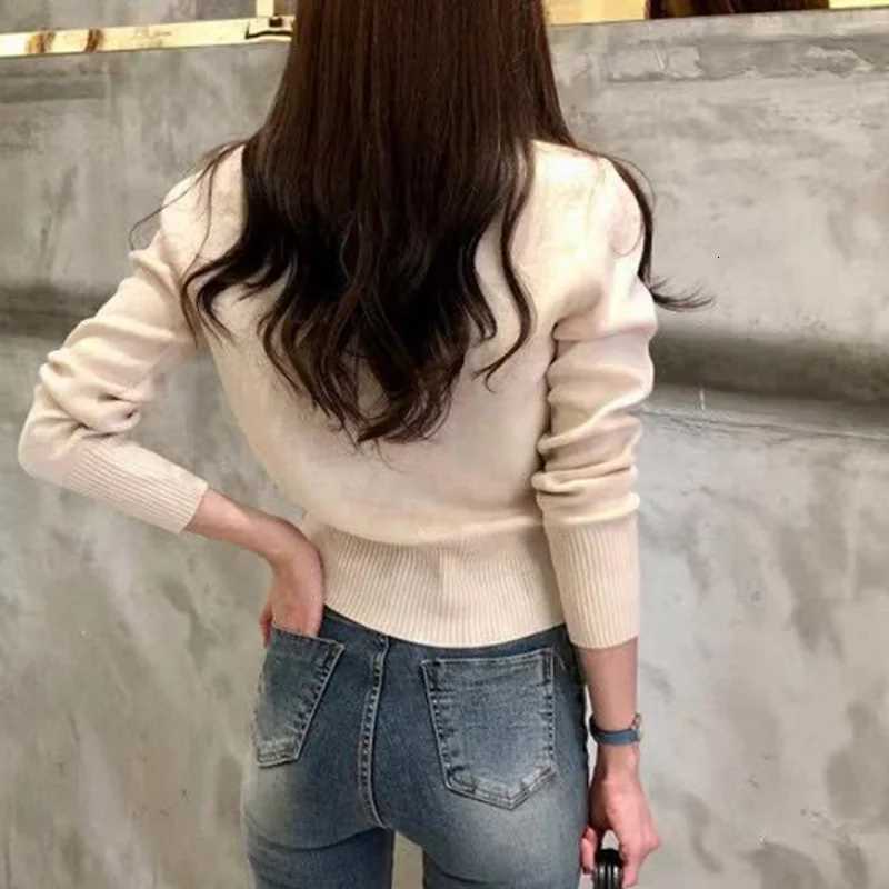Knitted Cardigan Sweater Fashion Women Autumn Long Sleeve Short Coat Korean Single Breasted Slim Top Casual Pull Femme 17375 X250724