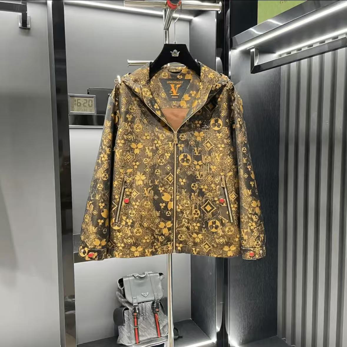 free Shipping Fashion jacket Casual jacket Printed hooded trendy men's casual personalized jacket jacket new