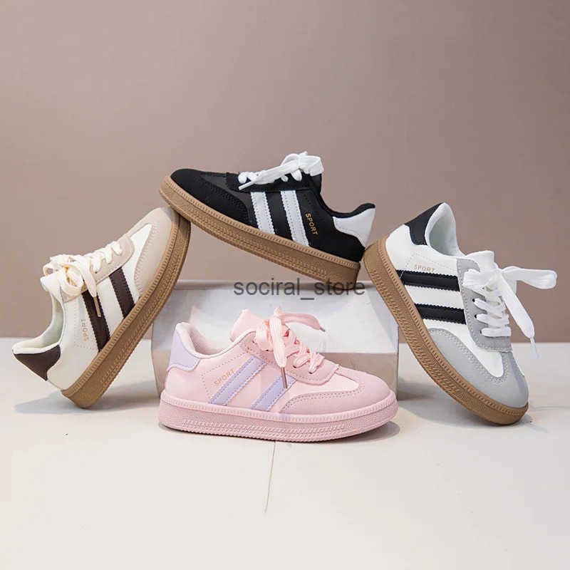 Children Tennis Shoes 2025 New Simple Kids Sneakers for Girls Patchwork Non-slip Boys Causal School Running Sneakers Non-slip Q250724