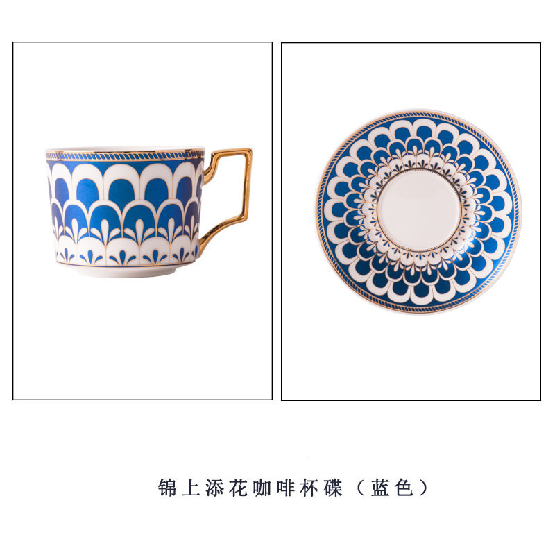 European Gold Frame Coffee Mug Bone China Tea Set Exquisite Coffee Mug Birthday Gift Afternoon Flower Tea Cup Home Decor 250222