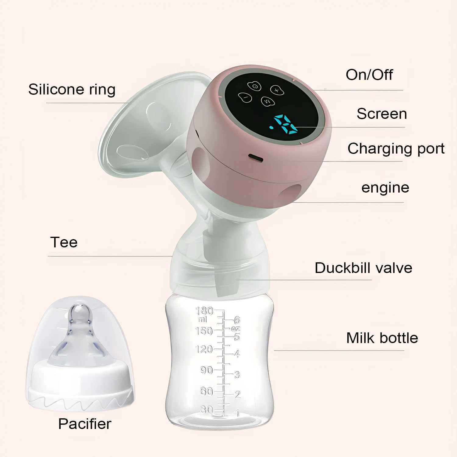 Electric Breast Pump Intelligent Integrated High Suction Breast Pump Breast Milk Postpartum Fortable Painless and Silent Breast X250724