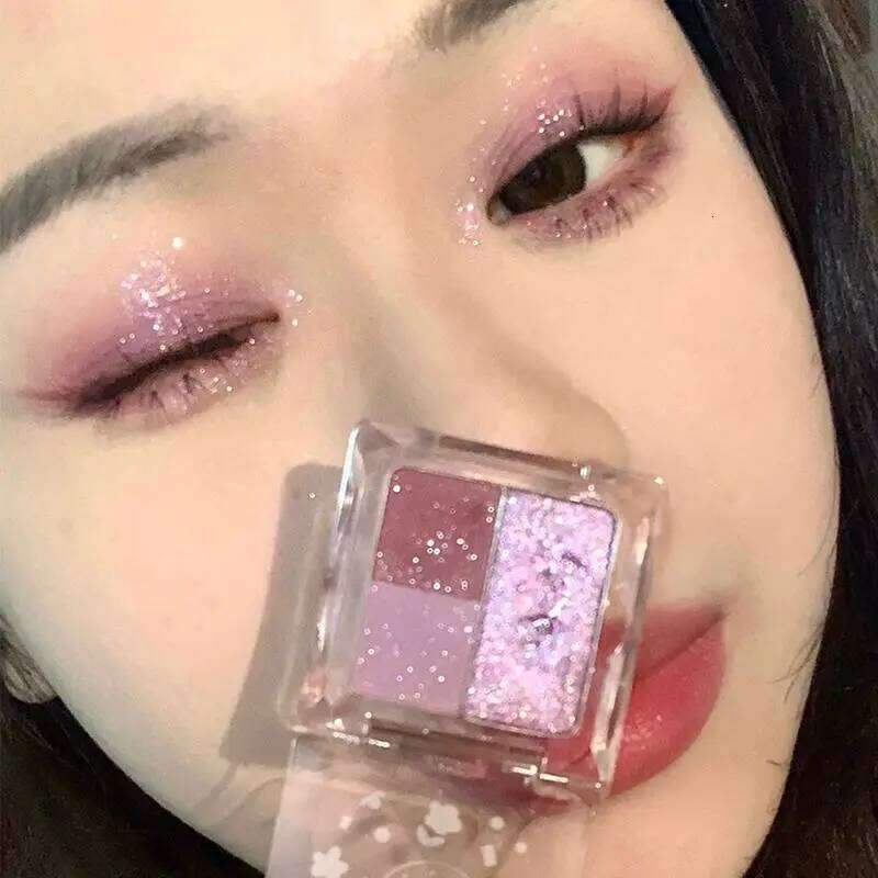 Mini Portable 3 Colors Matte ple Glitter Eyeshadow Palette Pearly Shimmer Eye Shadow Long Lasting Make Up Cosmetic X250723 X250724
