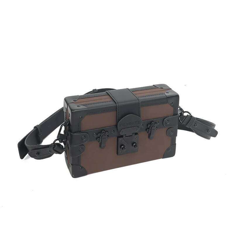 Designer Men Pu Leather Box Shape Unisex Small Square 2023 New Single Shoulder Crossbody Bag