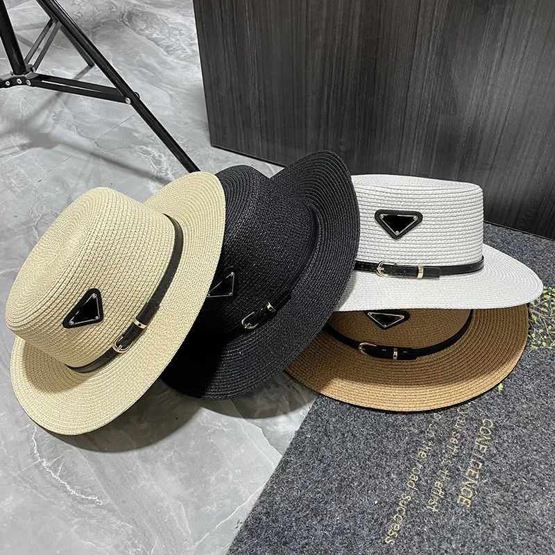 Designer Woman Straw Flat Latest Bucket Hat Cap For Men Woman Wide Brim Caps Beanie Casquettes Baseball Summer Fisherman Buckets Caps Beach Designer Bucket Hat
