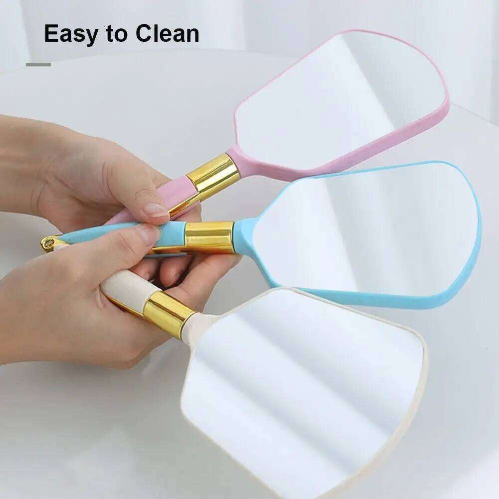 Vintage Handheld High-definition with Handle Hand Mirror SPA Salon Makeup Vanity X250723